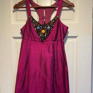 Nicole Miller purple beaded dress, size 6